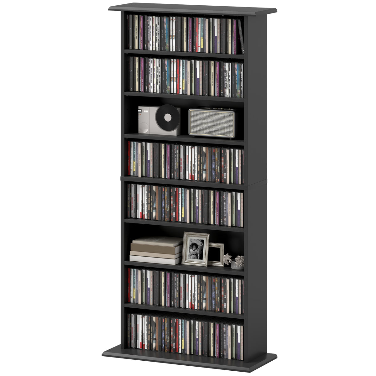 Mueble organizador multimedia de 8 compartimentos para 360 CD