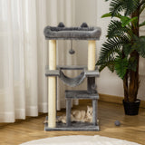Multi-level Cat Tower 39.25" — Grey