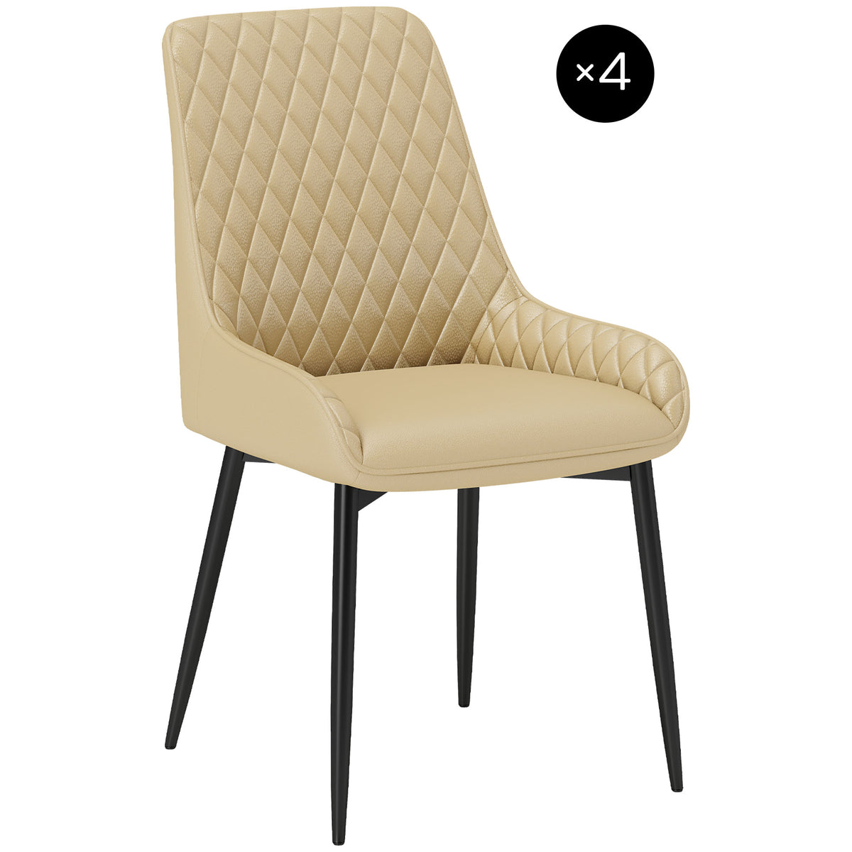 Juego de 4 sillas de comedor tapizadas