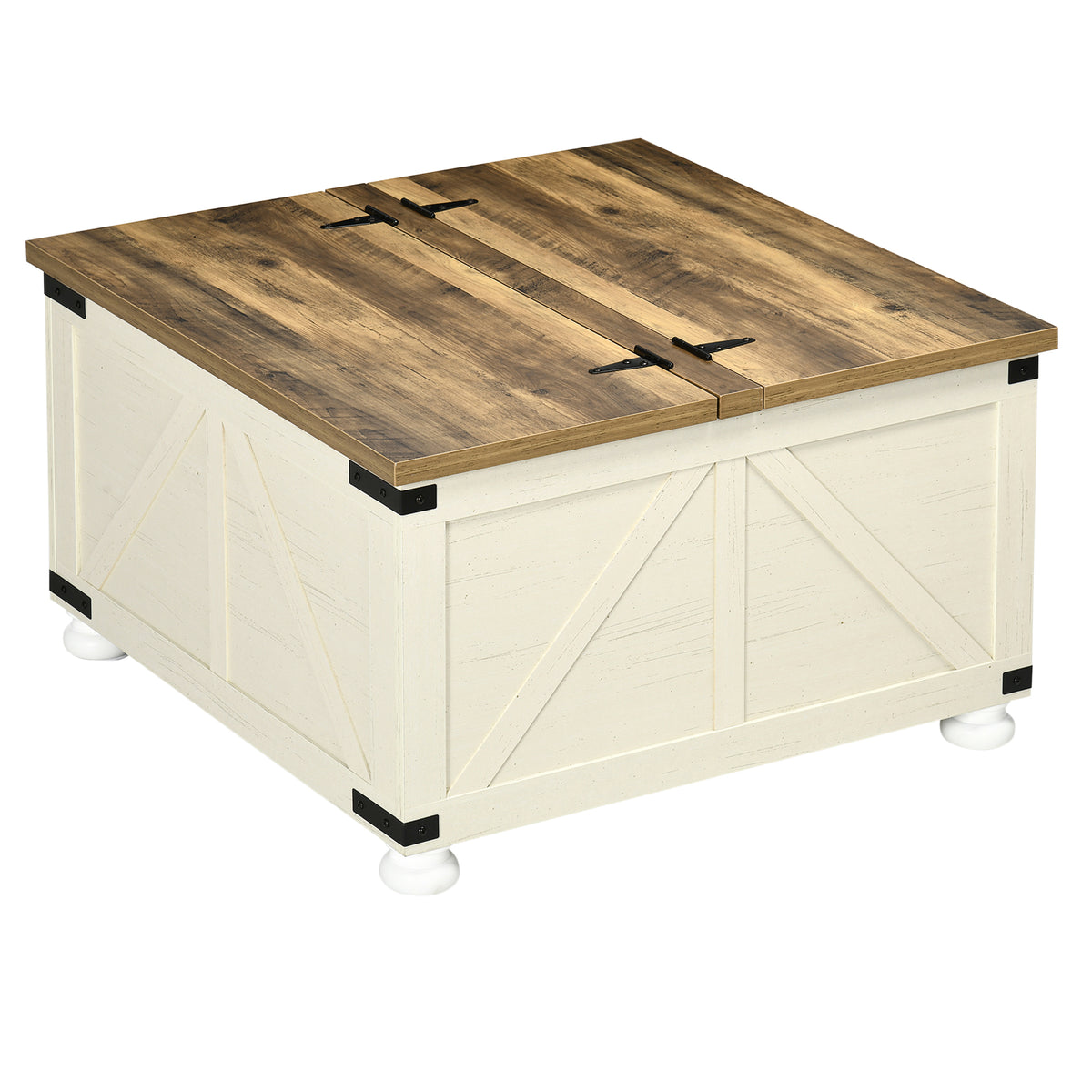 Farmhouse coffee table with hidden storage