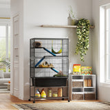 Small animal cage on wheels 150.5 cm
