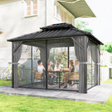 Cenador Hardtop 10' x 12' Techo de Acero Galvanizado Estructura de Aluminio