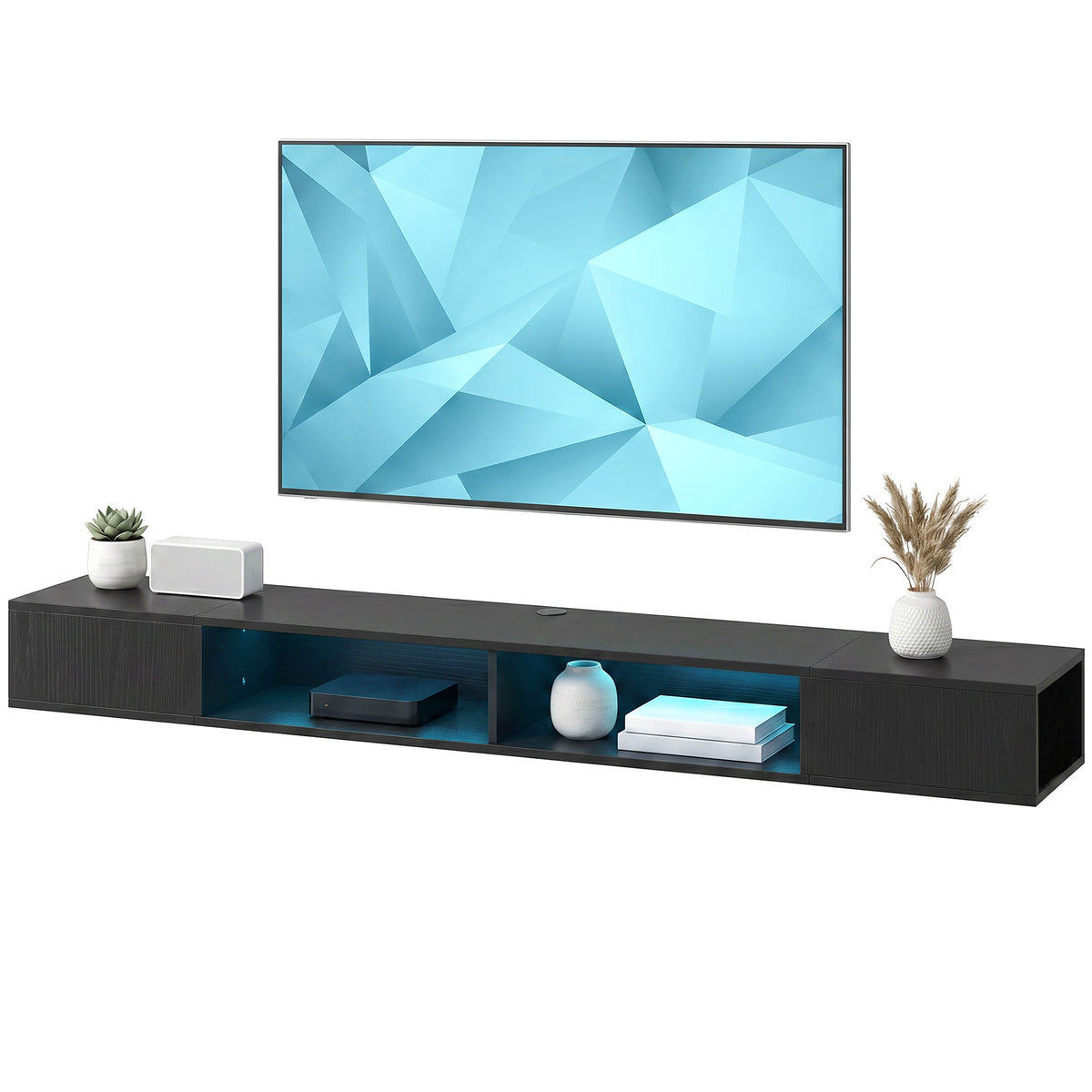 Floating TV Stand with RGB LED Lighting