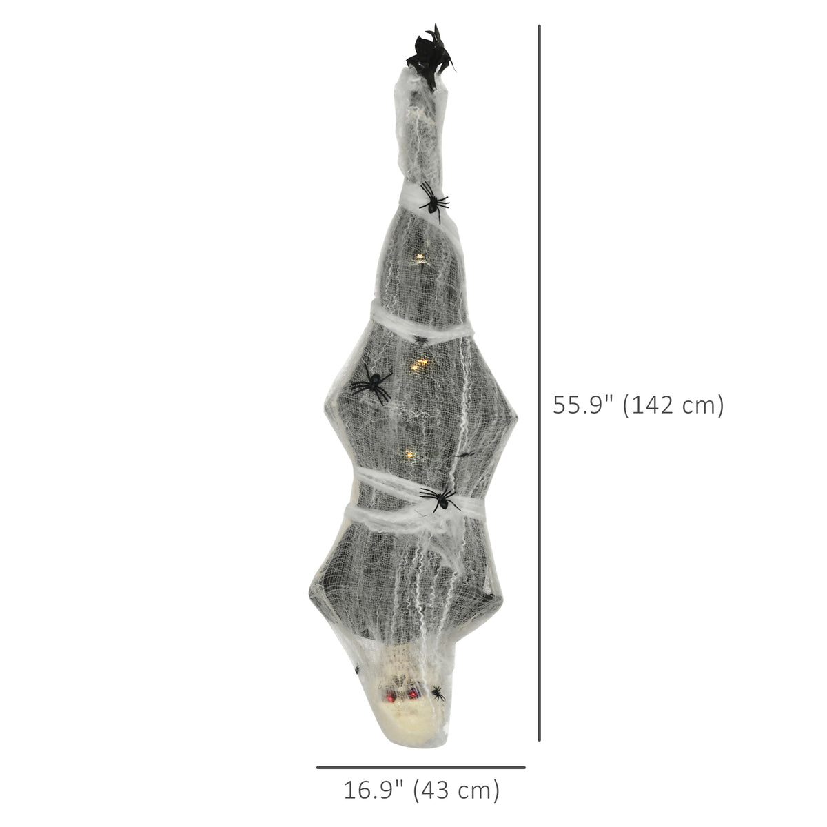 Momia colgante animada con telaraña — Halloween
