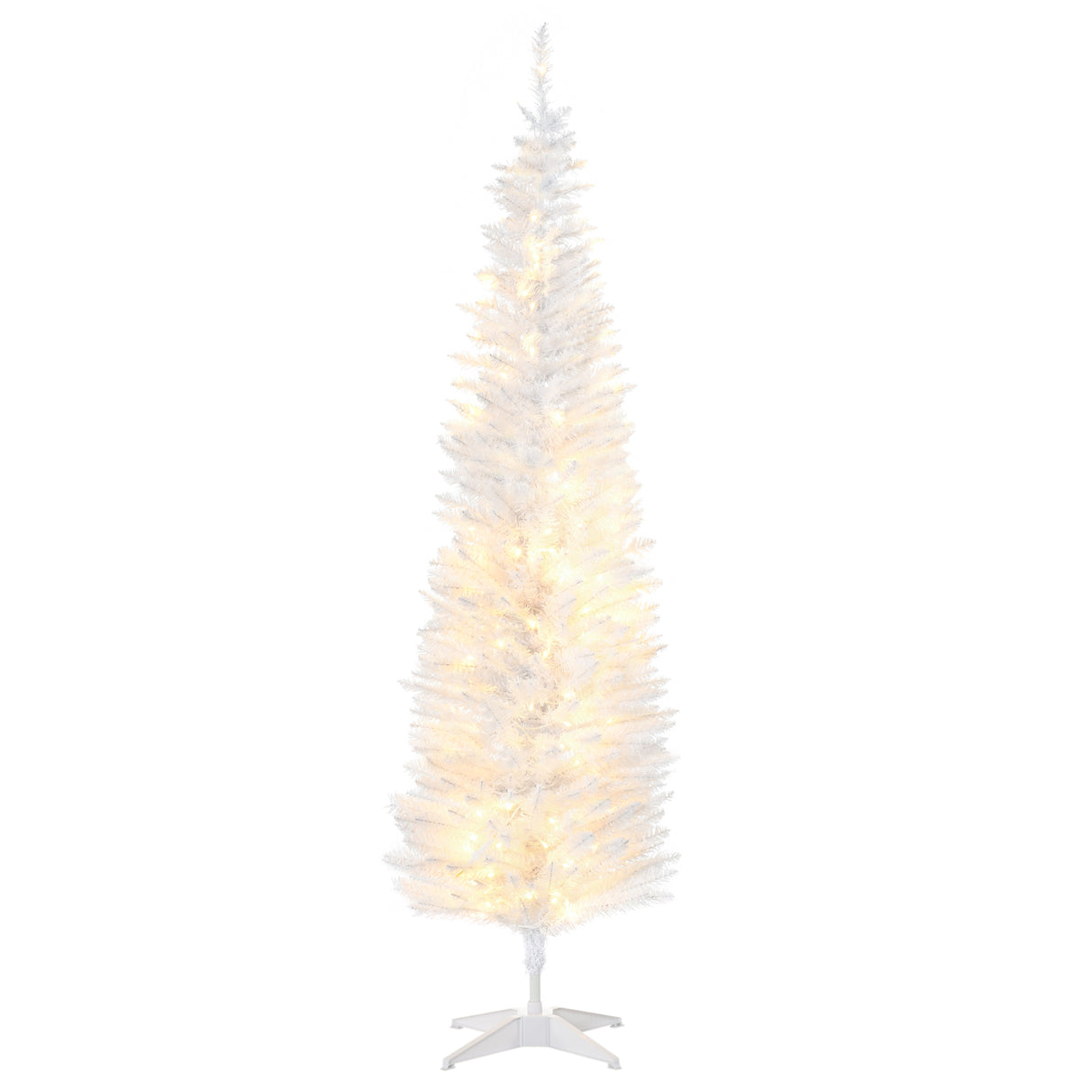 Pre-Lit Slim Pencil Artificial Christmas Tree 6 ft