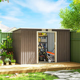 Galvanized Steel Garden Storage Shed with Foundation Kit