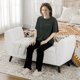 Modern Upholstered Storage Bench with Arms