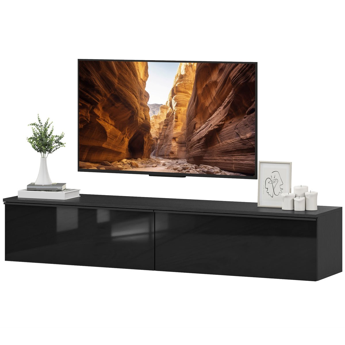 Wall mounted modern floating TV stand