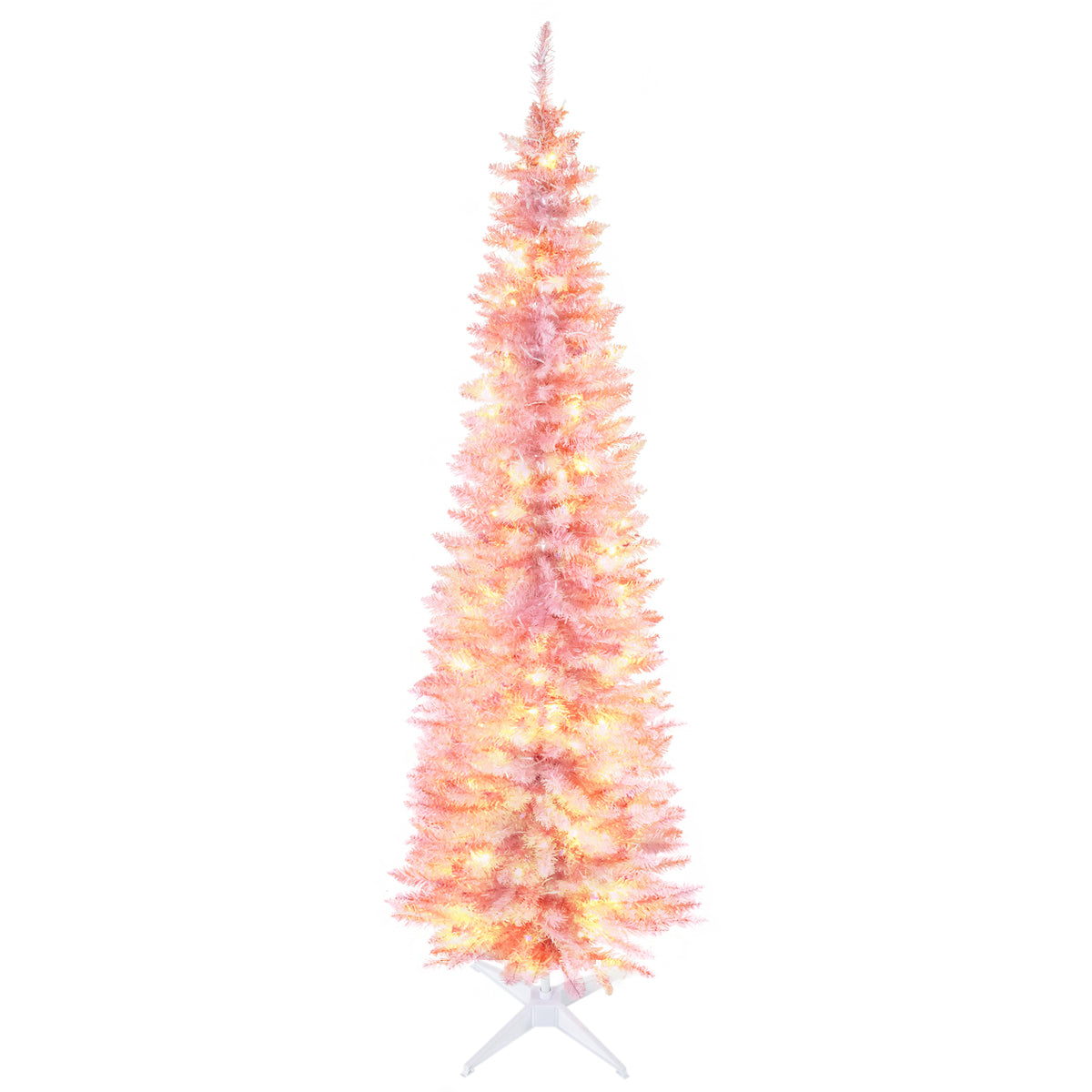 Pino de Navidad artificial delgado preiluminado 6 pi