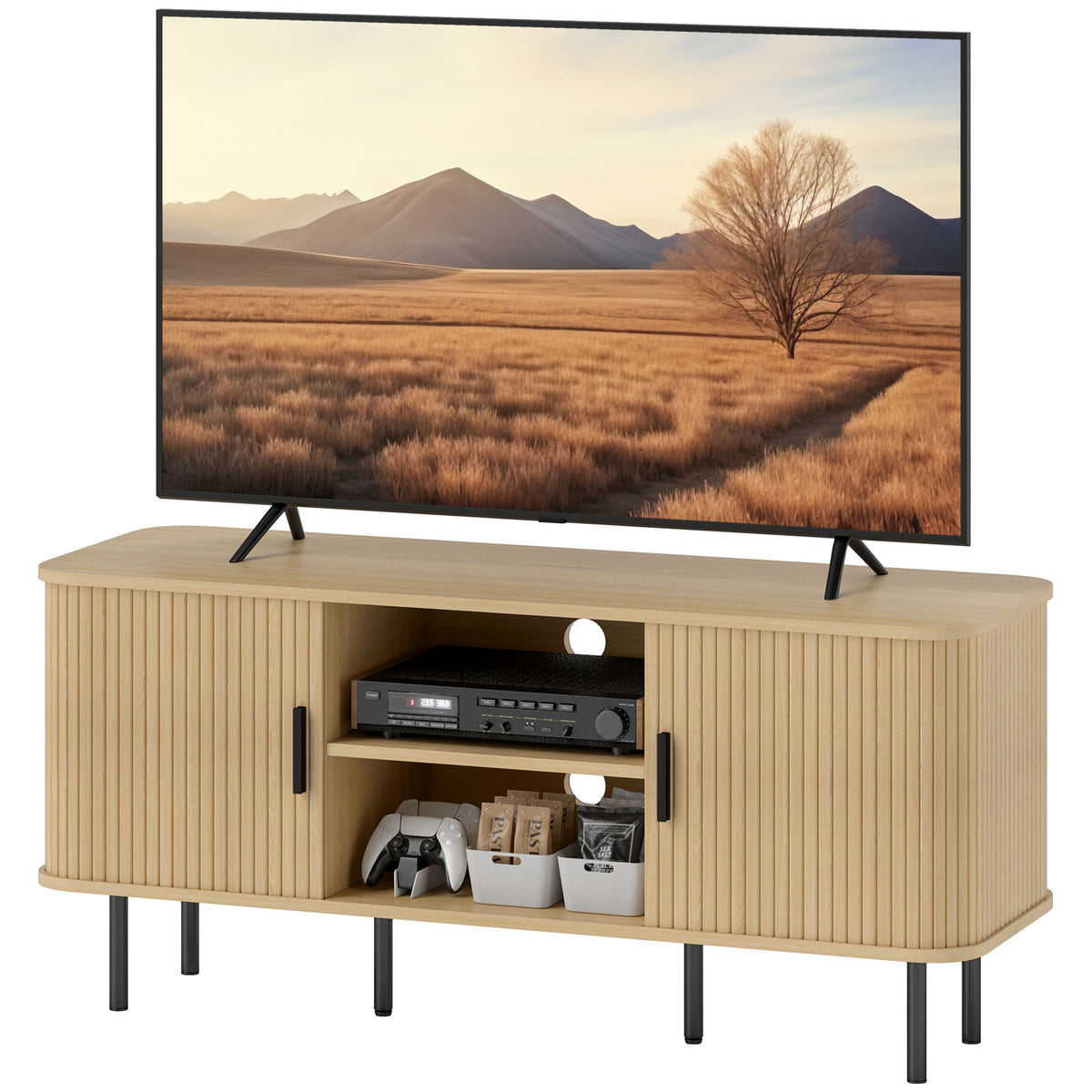Mueble de TV con almacenamiento para TV de hasta 55 pulgadas
