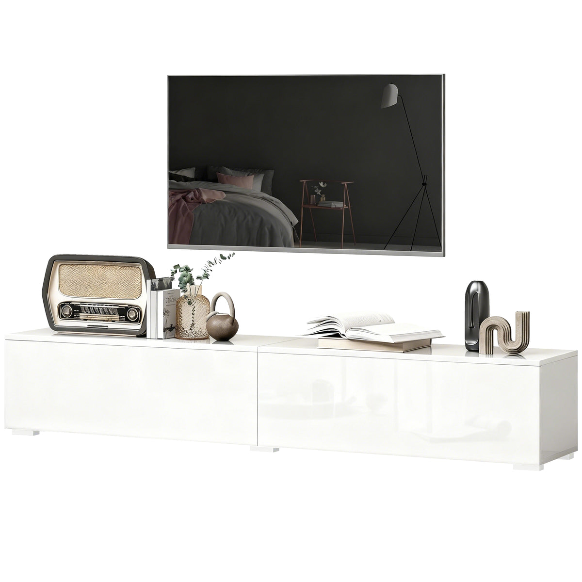 Modern floating wall TV stand