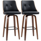 Swivel Bar Stools Tufted Counter Height Set
