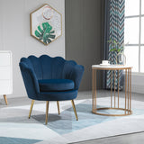 Velvet Accent Chair with Metal Legs