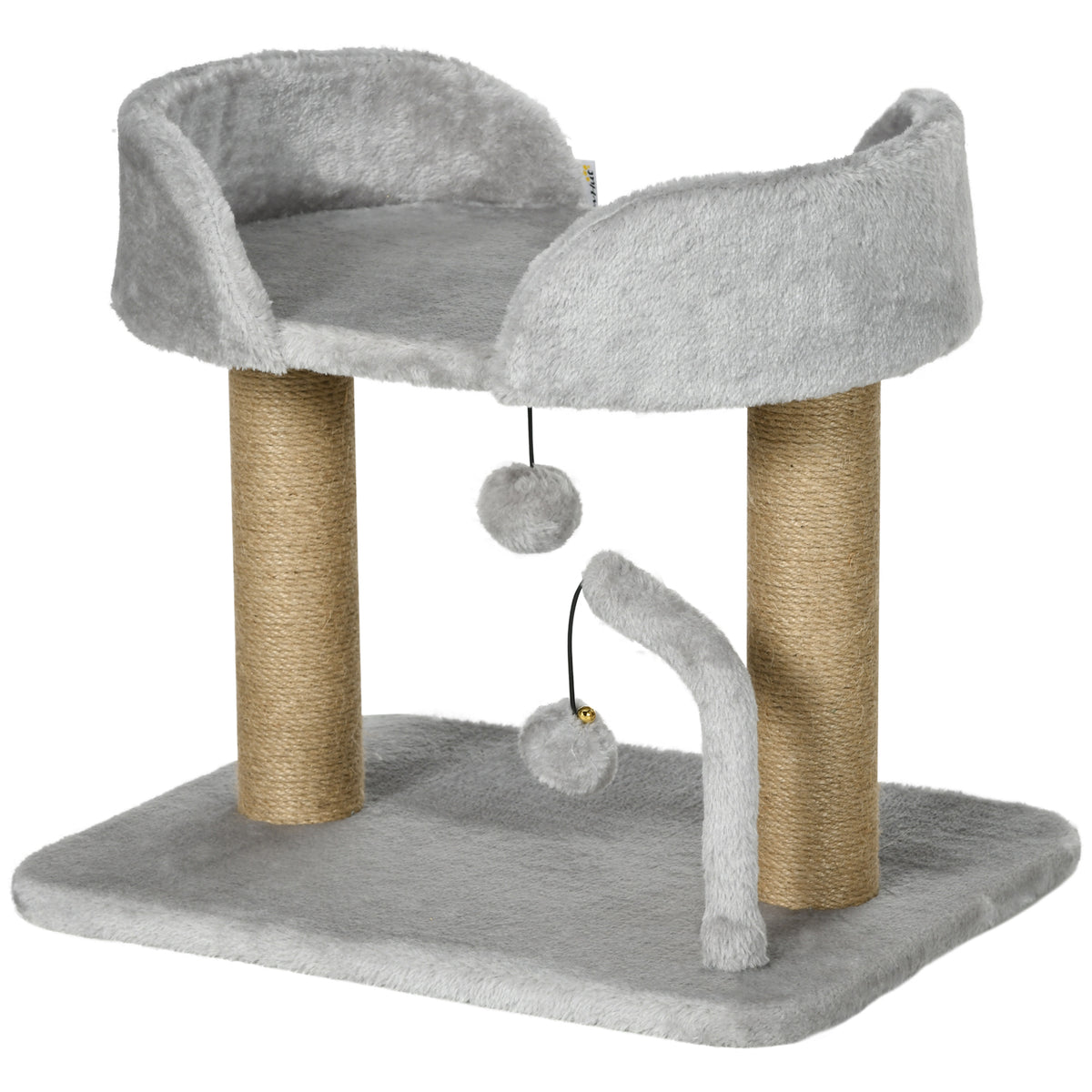 Árbol para gatos compacto con rascadores de yute