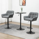 Swivel Bar Stools Adjustable with Armrests and Footrest