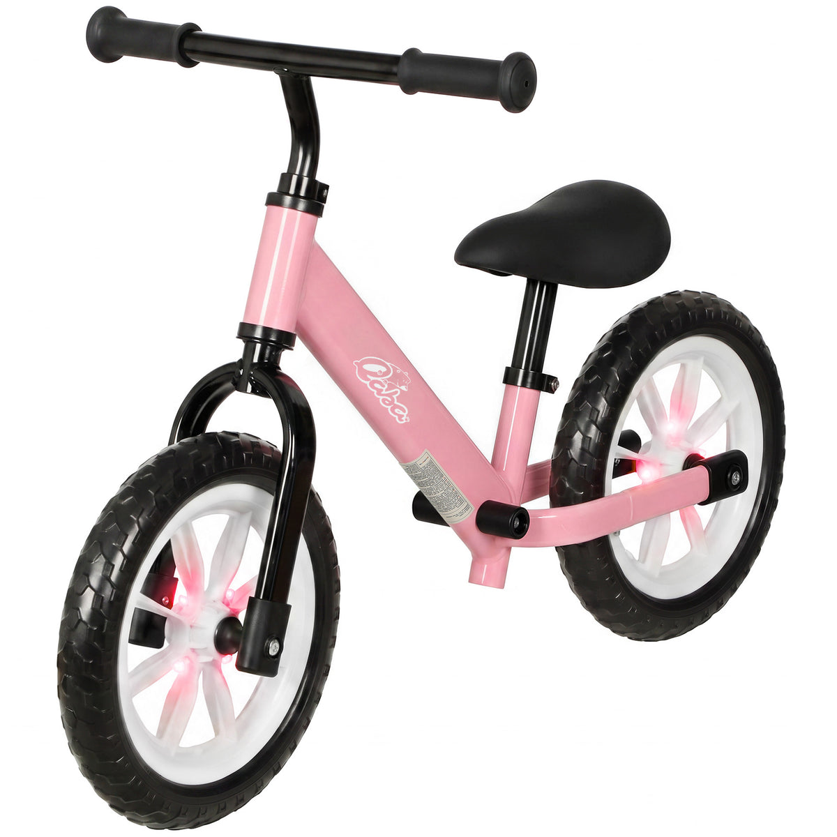 Bicicleta de equilibrio para niños pequeños con ruedas luminosas