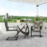 C Spring Patio Chairs High Backrest Set of 2