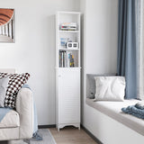 Mueble columna de almacenamiento estrecho para baño