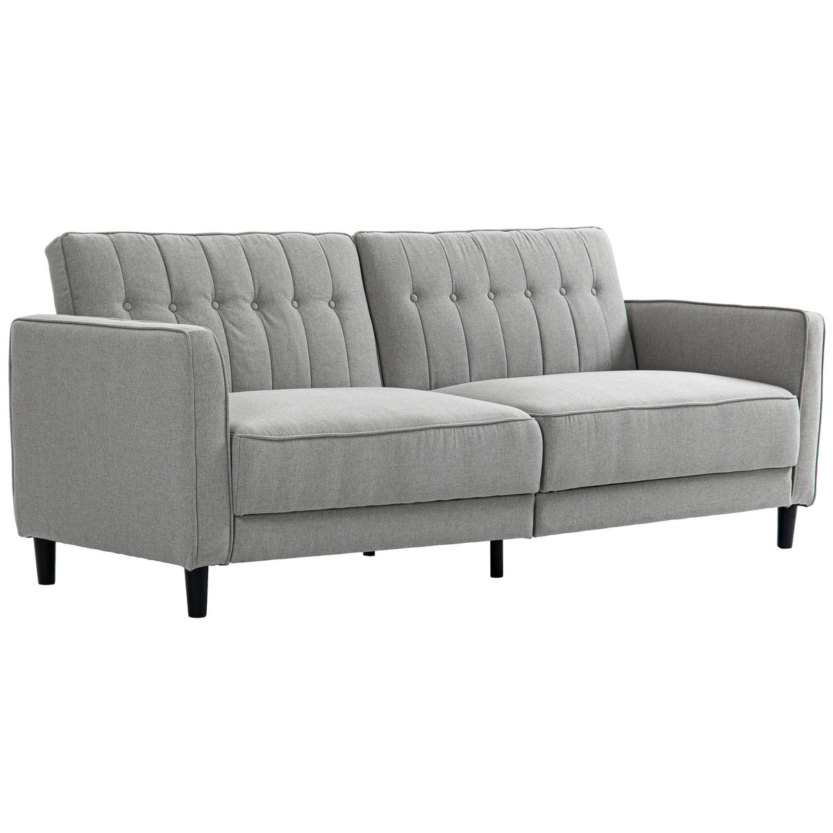 Convertible Button-Tufted Sofa Bed Adjustable Back