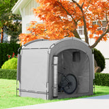 Portable Waterproof Bike Storage Shed 210D — Dark Grey