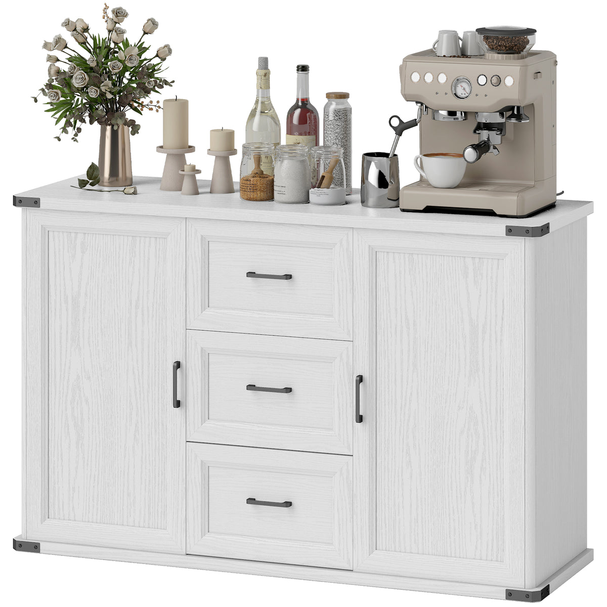 Aparador de cocina con cajones y puertas