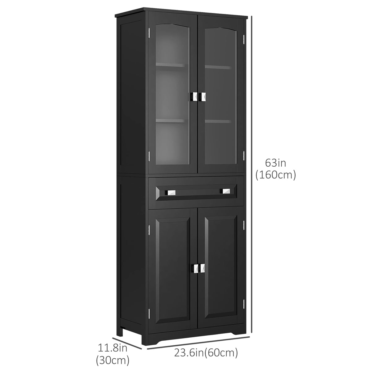 Armario despensa 4 puertas 160 cm almacenamiento cocina