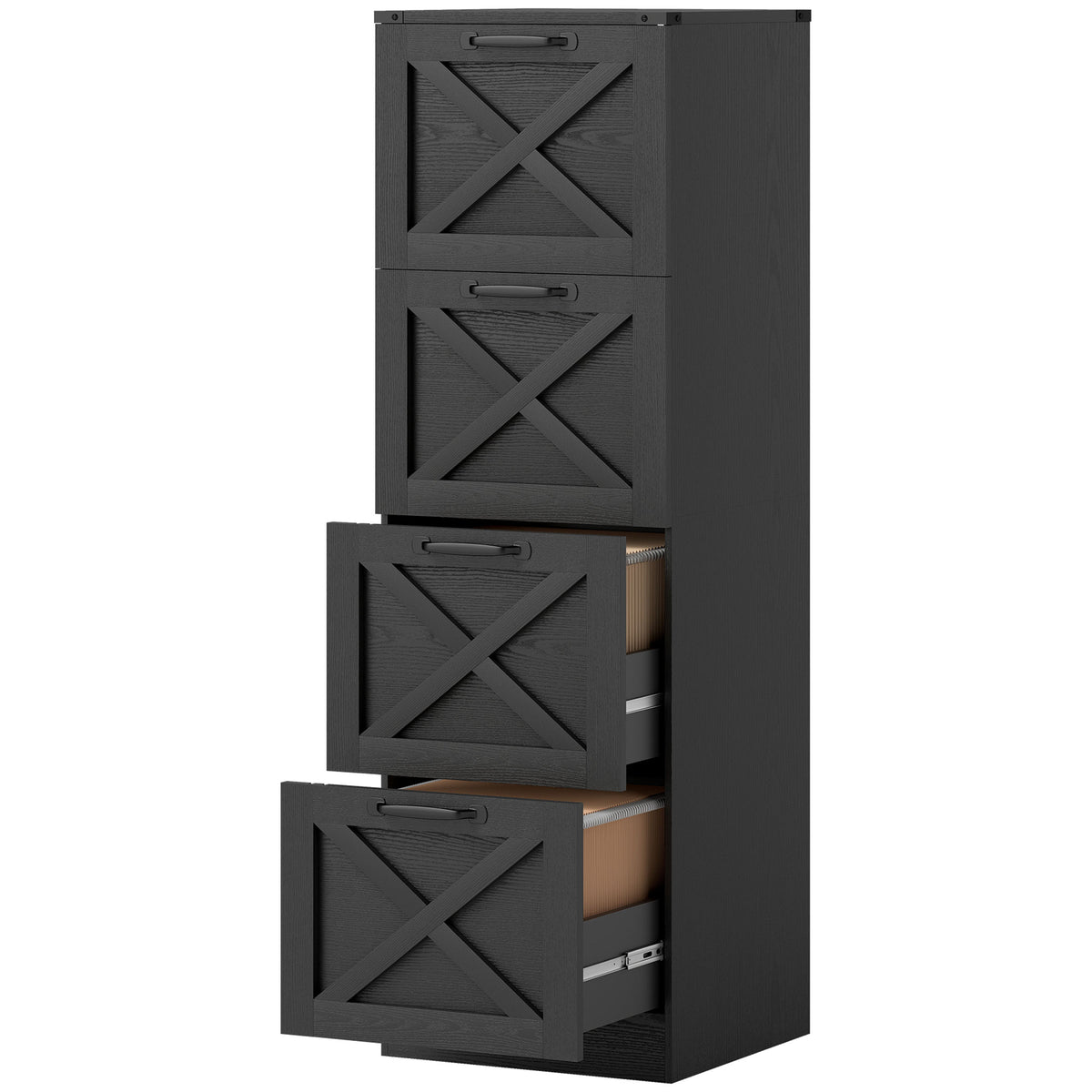 3 Drawer Farmhouse Vertical Filing Cabinet