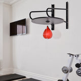 Wall-mounted speed bag boxing platform adjustable height