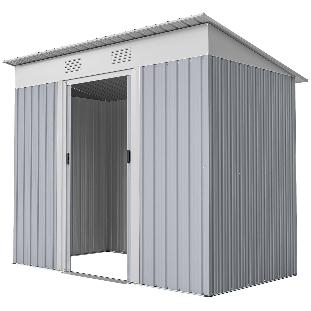 Galvanized Steel Outdoor Storage Shed with Sliding Doors