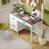 Farmhouse Computer Desk with 3 Drawers