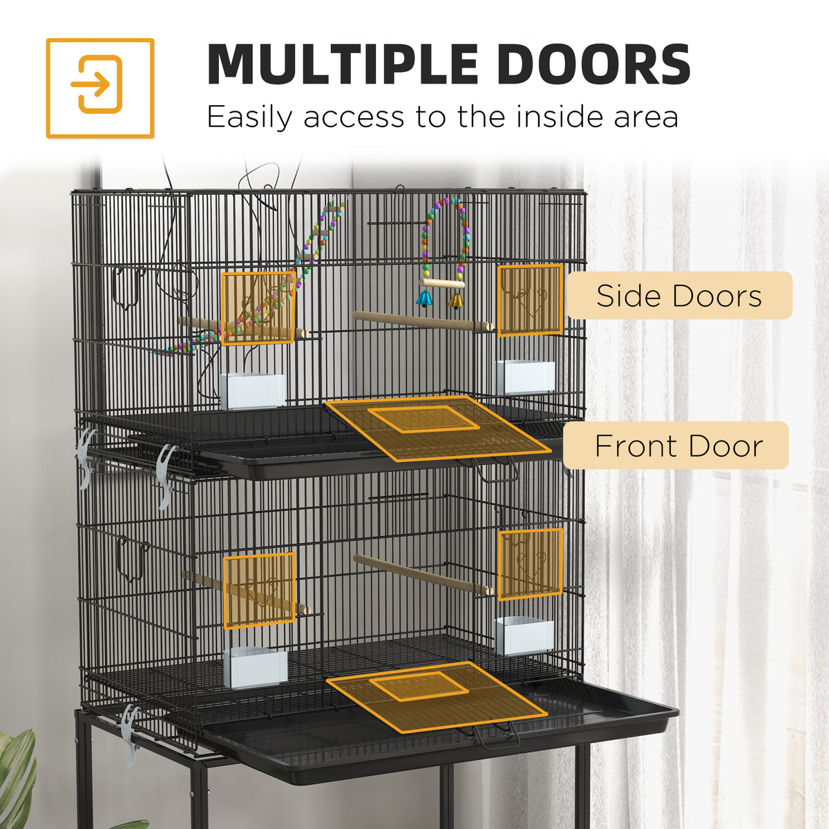 Large steel bird cage