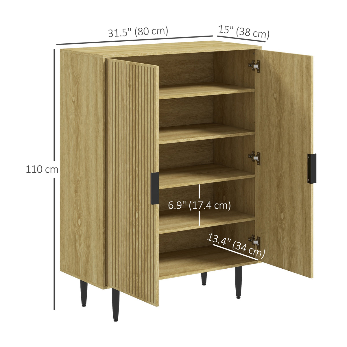 ਆਧੁਨਿਕ ਸਟਾਈਲ 5 ਸ਼ੈਲਫ ਸ਼ੂ ਕੈਬਿਨੇਟ
