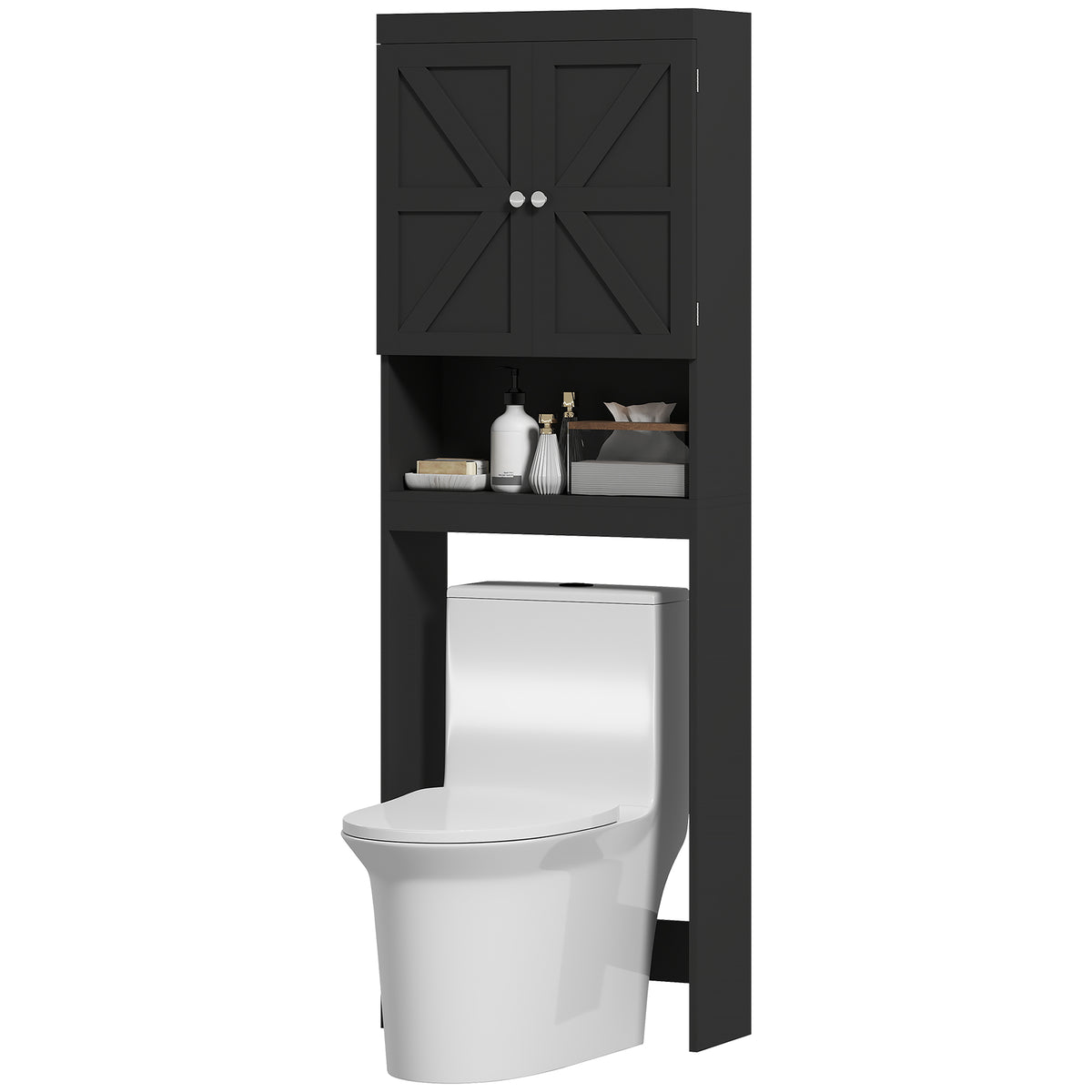 Mueble de almacenamiento para baño sobre el inodoro