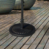 Round Resin Patio Umbrella Base Decorative Design