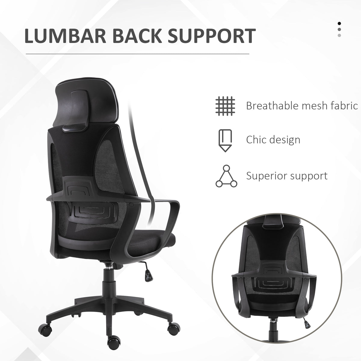 Ergonomic Office Chair with Adjustable Headrest