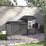 Wooden Chicken Coop with Run and Nesting Box