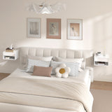 Floating bedside tables wall-mounted — Set of 2