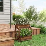 Two-Tier Raised Garden Planter Box — wagon style
