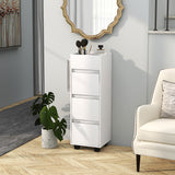 Slim bathroom storage cabinet