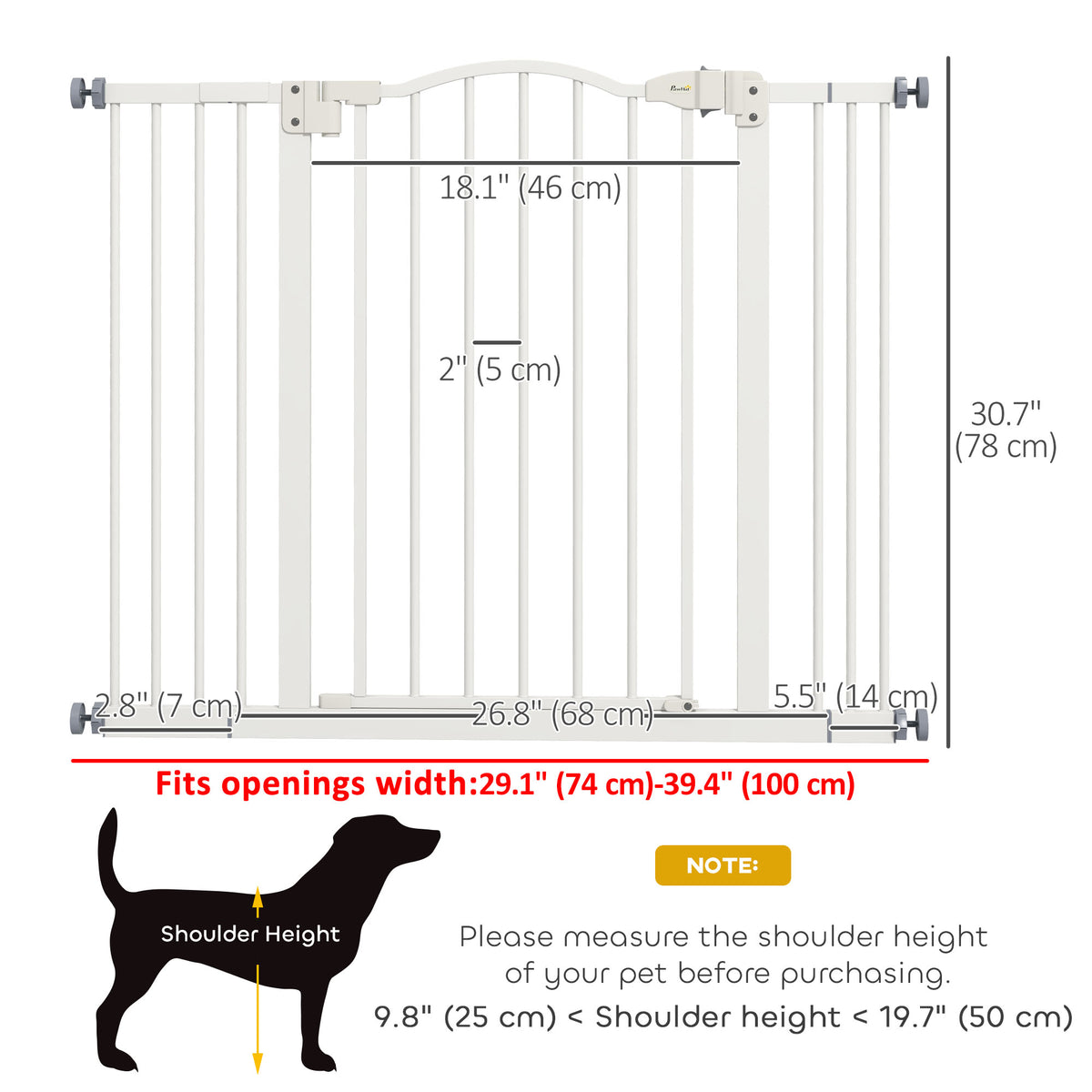 Extra Tall Safety Gate with Auto-Close Door