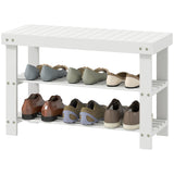 Bamboo shoe storage bench