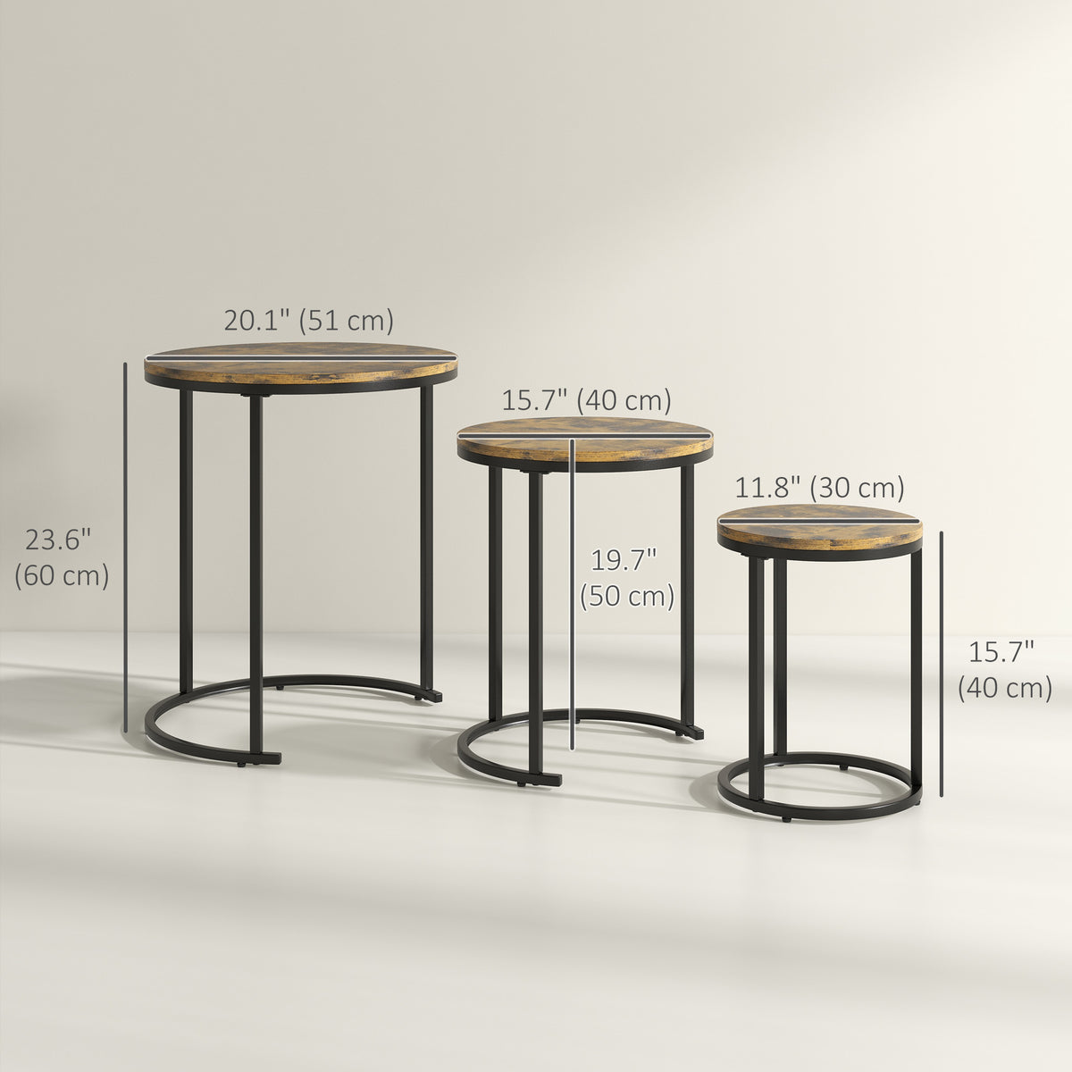 Modern nesting tables — Set of 3