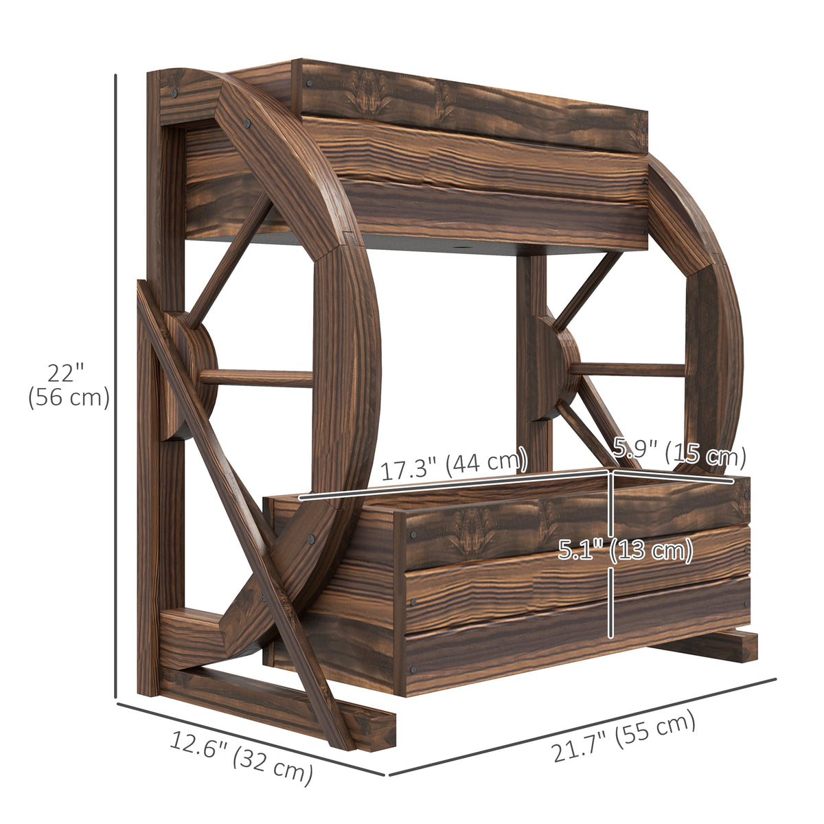 Two-Tier Raised Garden Planter Box — wagon style