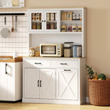 Kitchen Pantry Cabinet with Charging Station 26 L