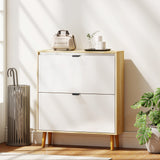 Narrow shoe cabinet modern flip drawer storage unit