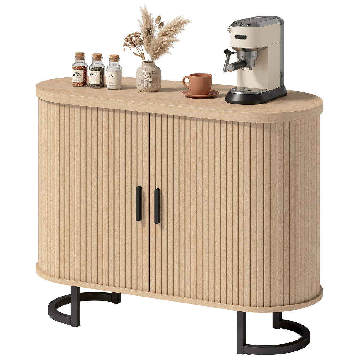 Aparador de comedor con puertas de tambor