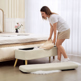 Teddy fleece storage bench 120 cm