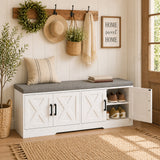 Shoe storage bench with cushion — 120 x 35 x 45 cm