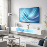 Floating TV Stand with RGB LED Lighting