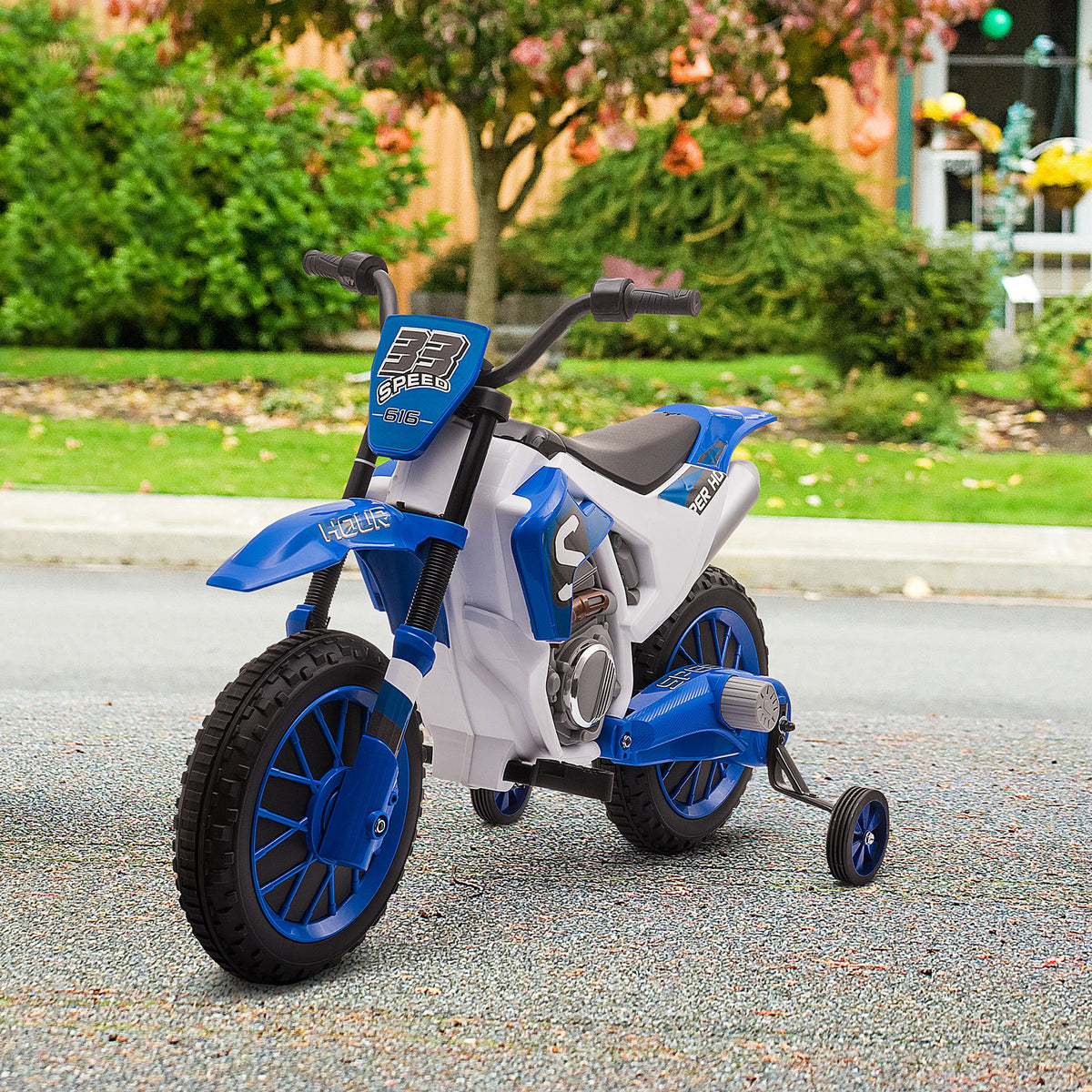 Electric motorcycle kids 12V removable wheels